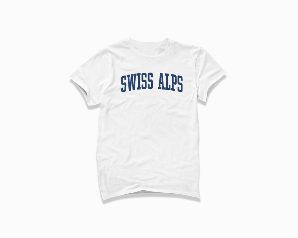Swiss Alps Shirt - White/Navy Blue