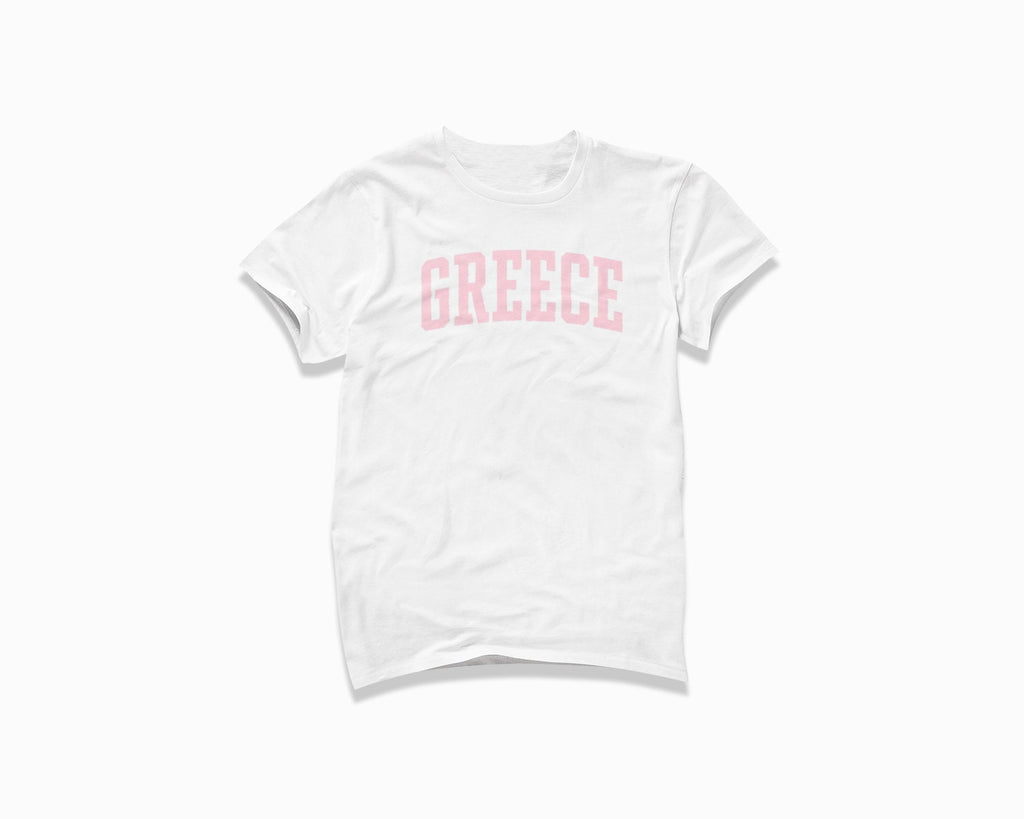 Greece Shirt - White/Light Pink