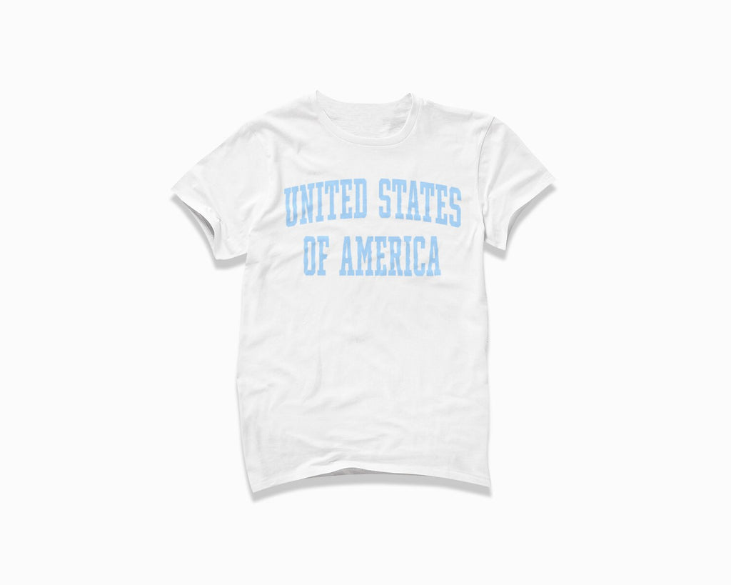 United States of America Shirt - White/Light Blue