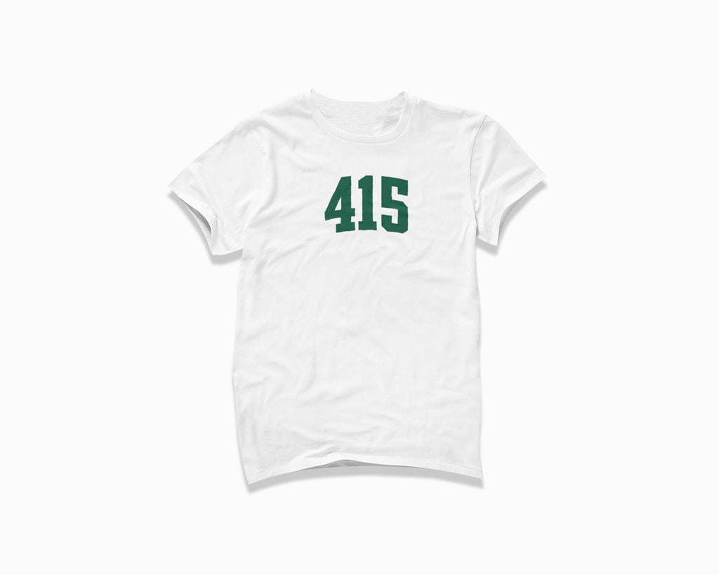 415 (San Francisco) Shirt - White/Forest Green