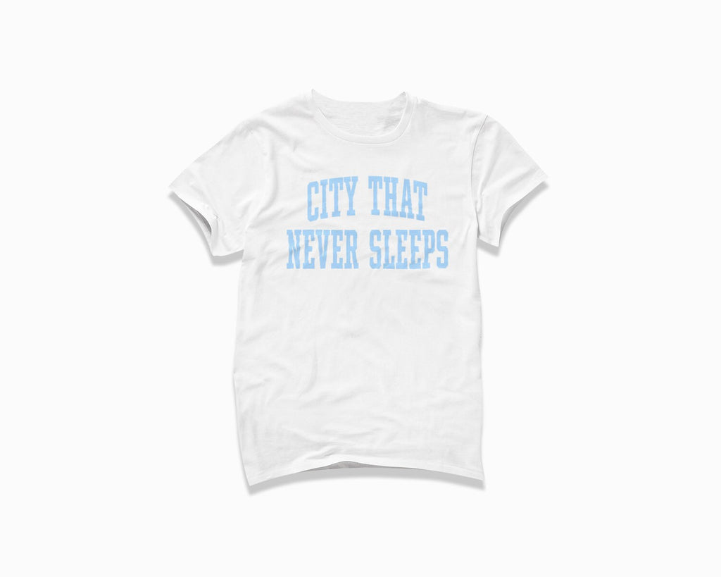 City That Never Sleeps Shirt - White/Light Blue