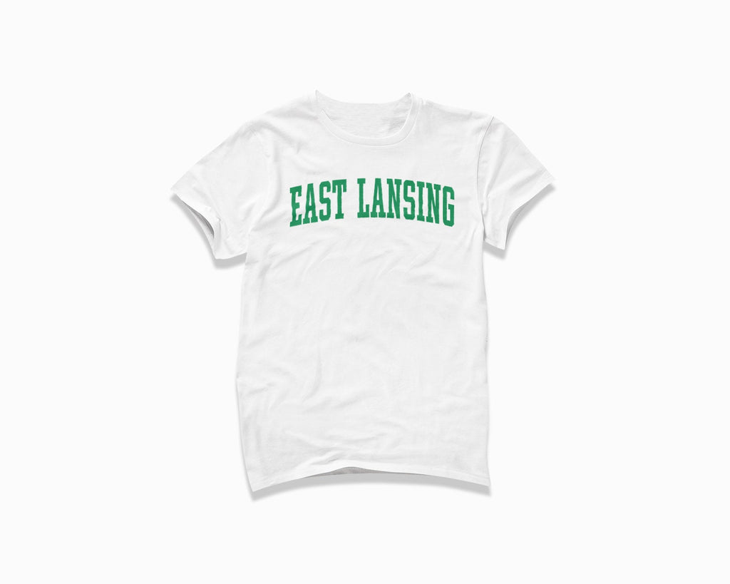 East Lansing Shirt - White/Kelly Green