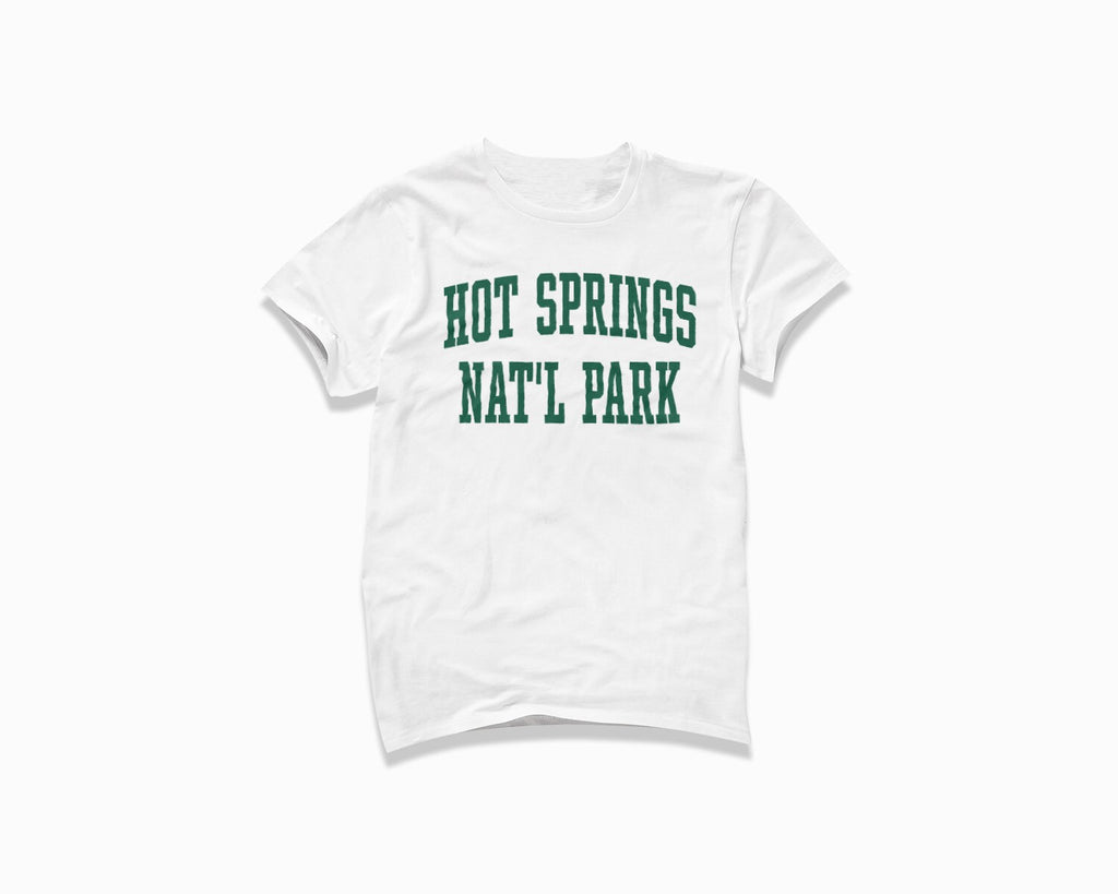 Hot Springs National Park Shirt - White/Forest Green