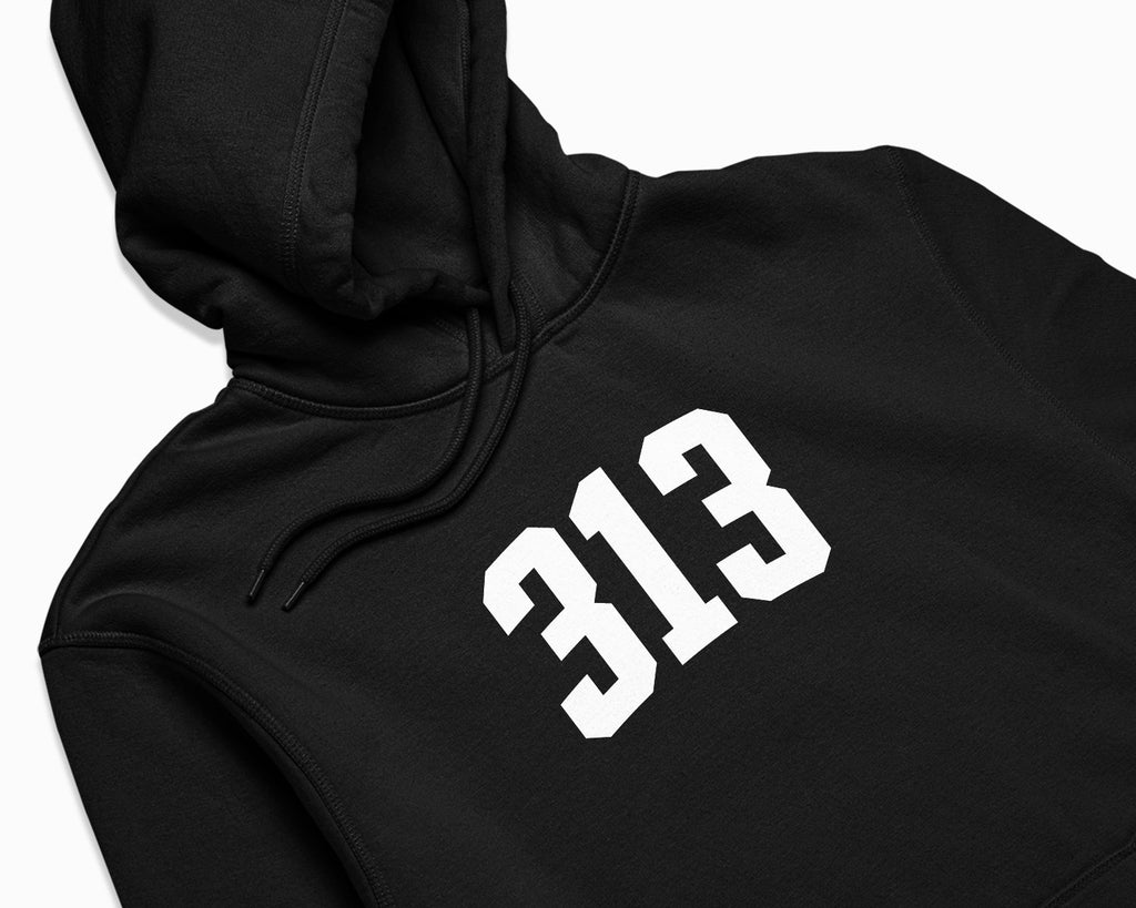 313 (Detroit) Hoodie - Black