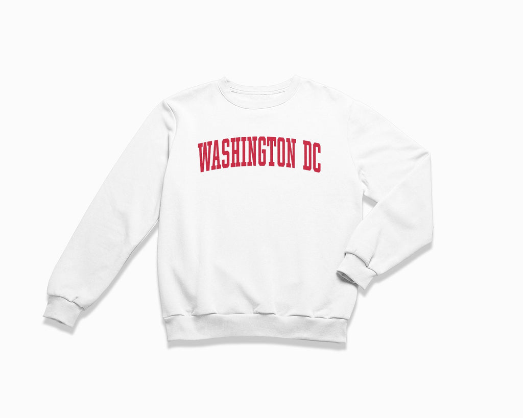 Washington DC Crewneck Sweatshirt - White/Red