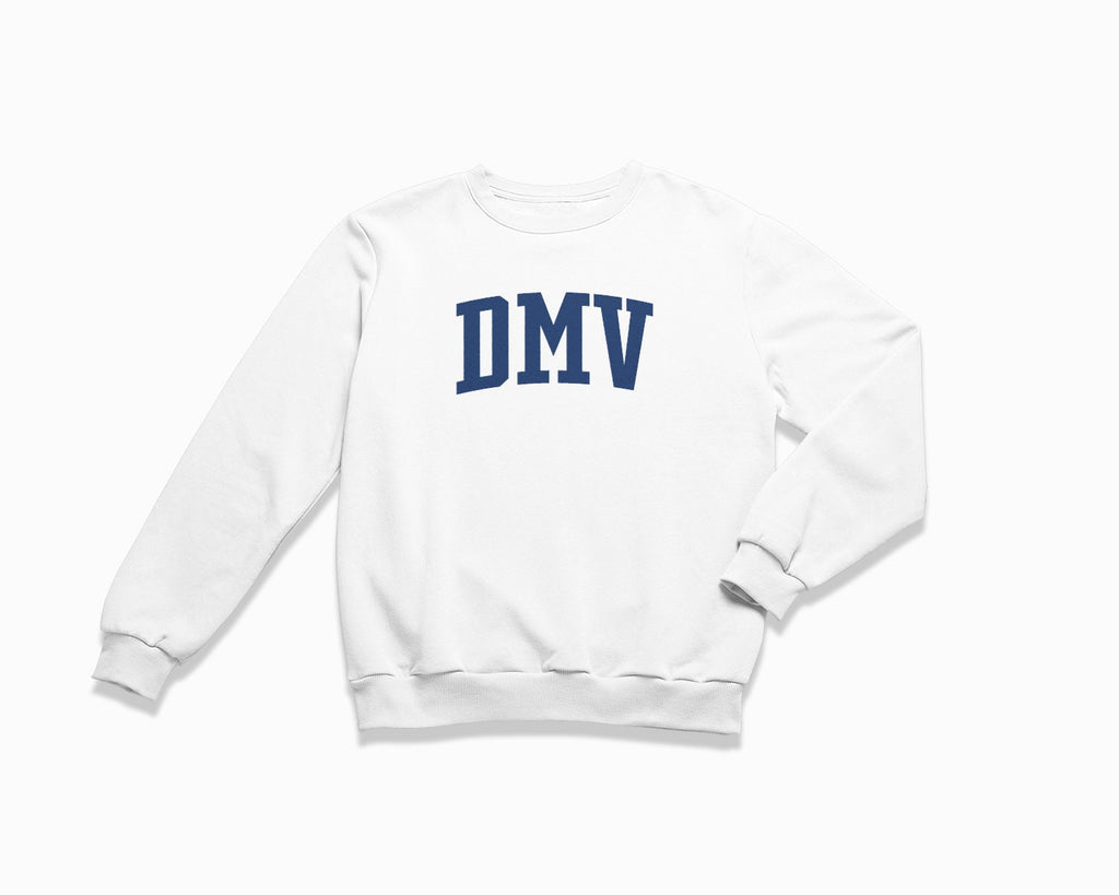 DMV Crewneck Sweatshirt - White/Navy Blue