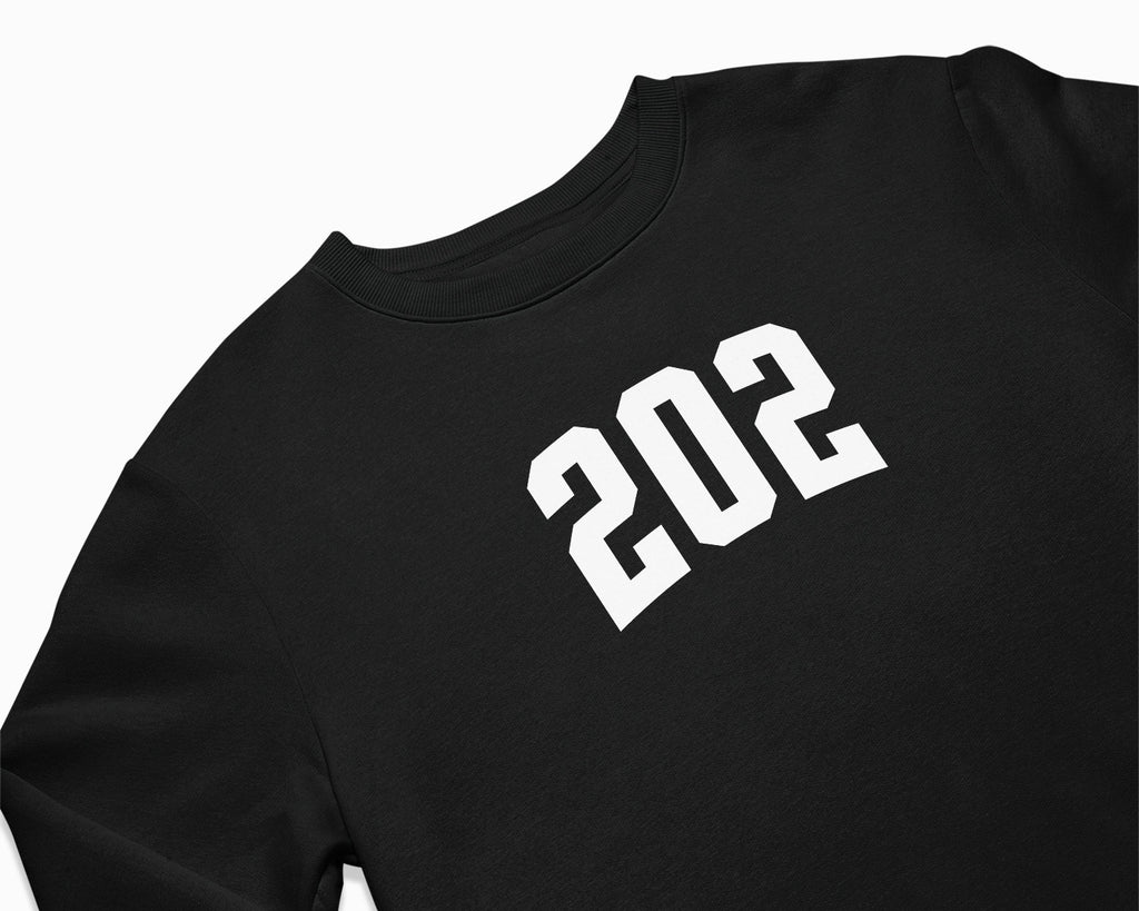 202 (Washington DC) Crewneck Sweatshirt - Black