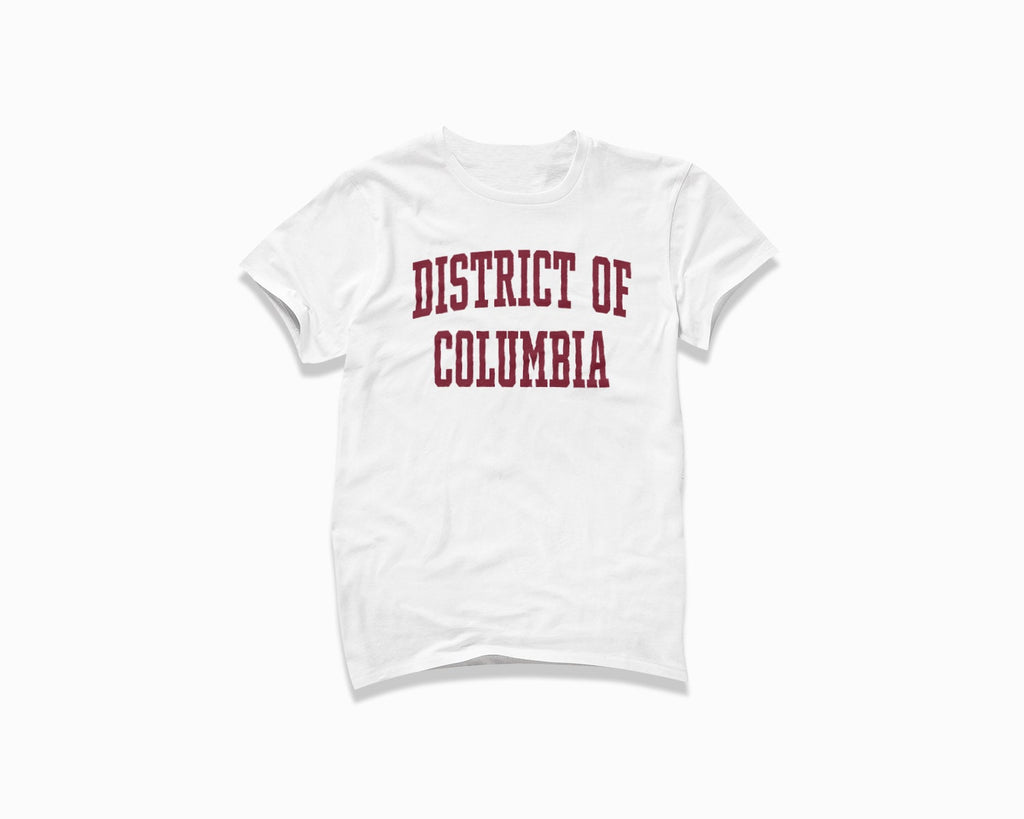 District of Columbia Shirt - White/Maroon