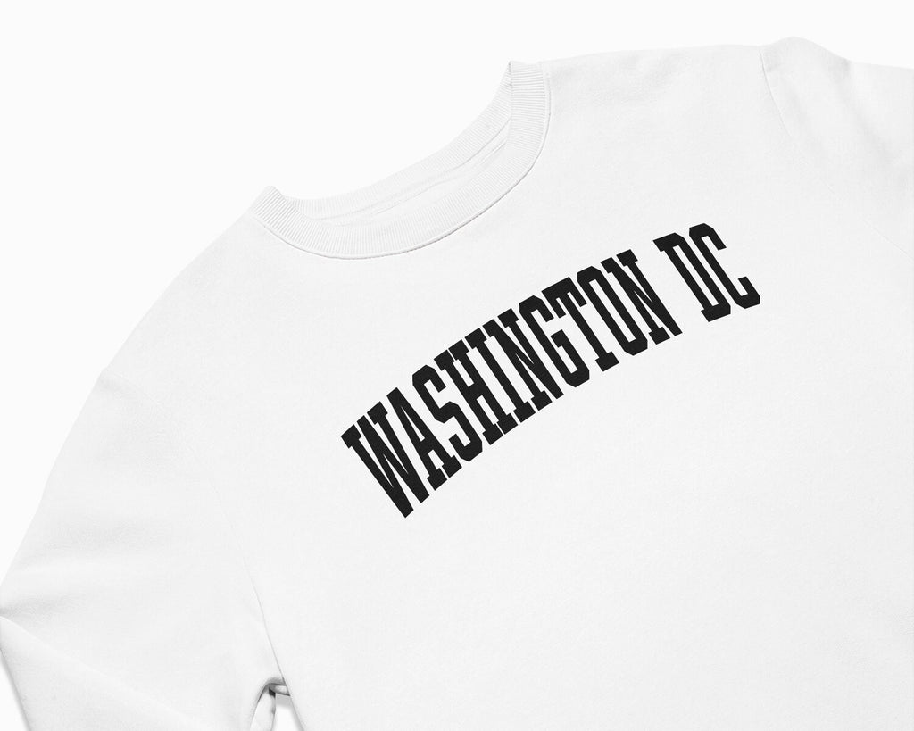Washington DC Crewneck Sweatshirt - White/Black