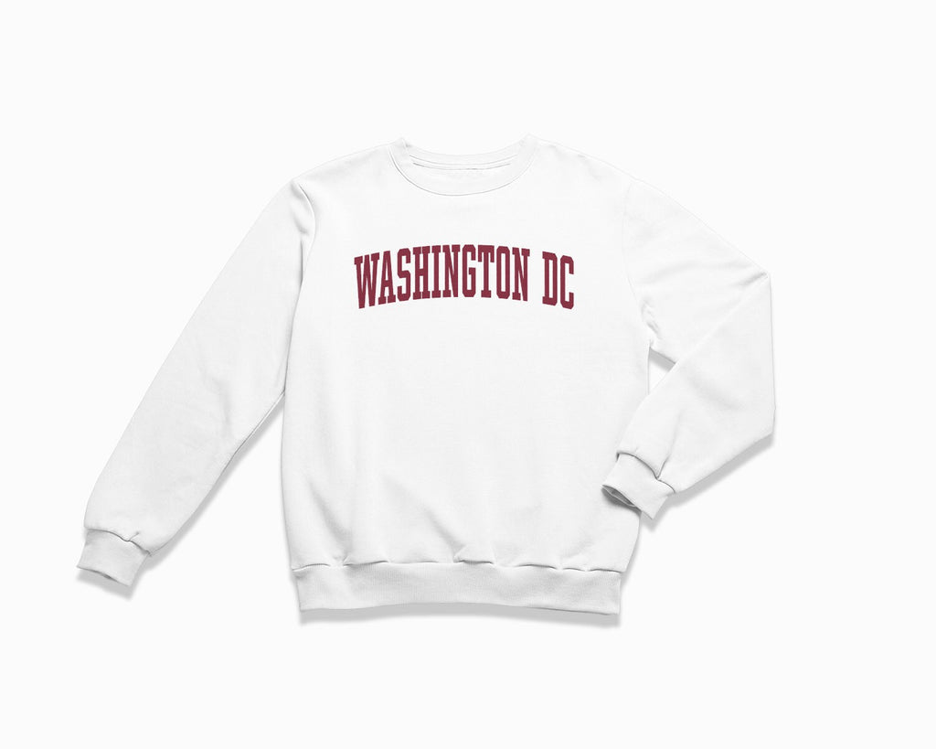 Washington DC Crewneck Sweatshirt - White/Maroon