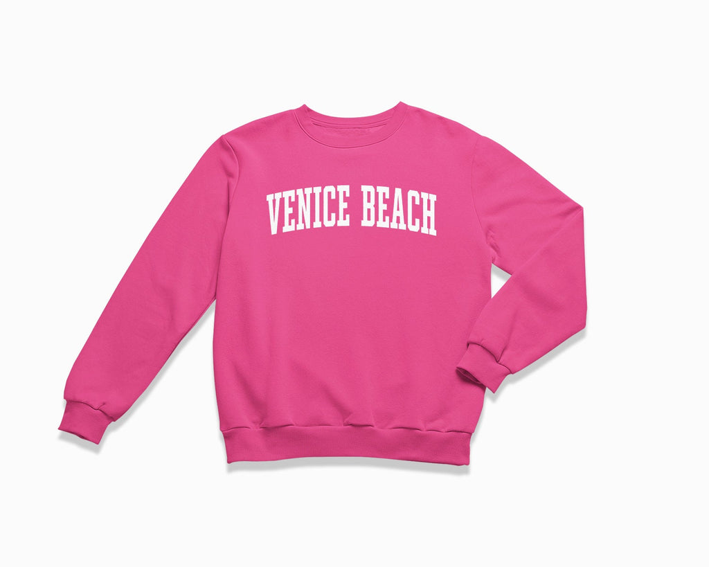 Venice Beach Crewneck Sweatshirt - Fuchsia