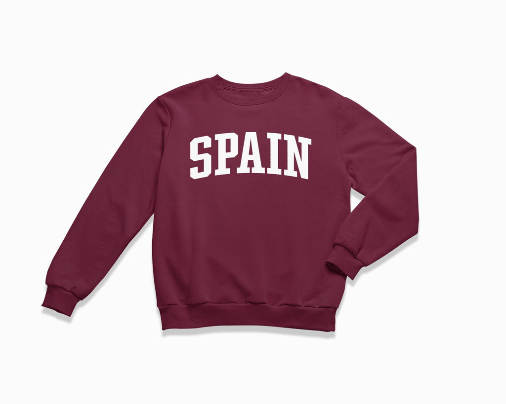 Spain Crewneck Sweatshirt - Maroon