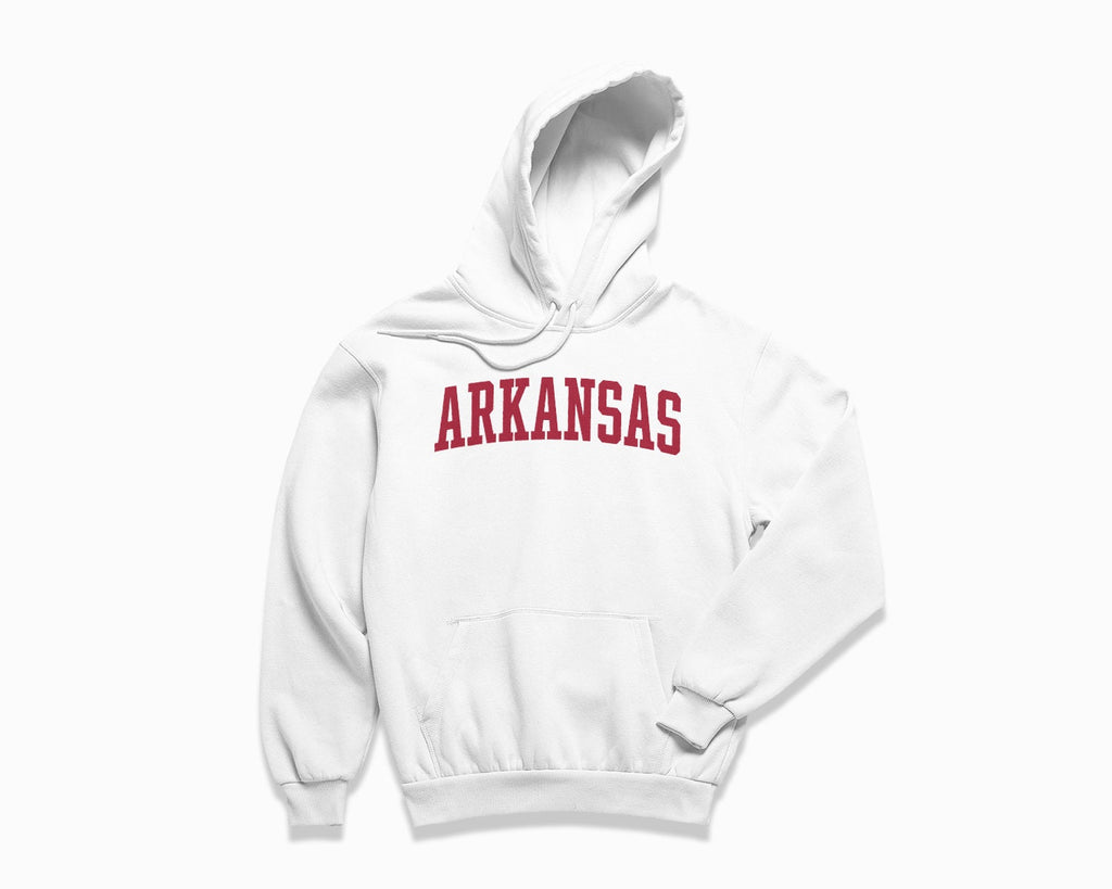 Arkansas Hoodie - White/Crimson