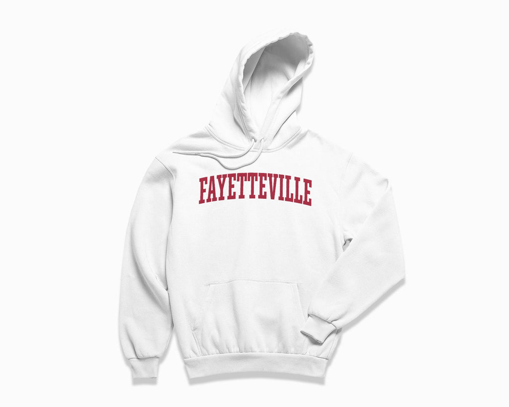 Fayetteville Hoodie - White/Crimson