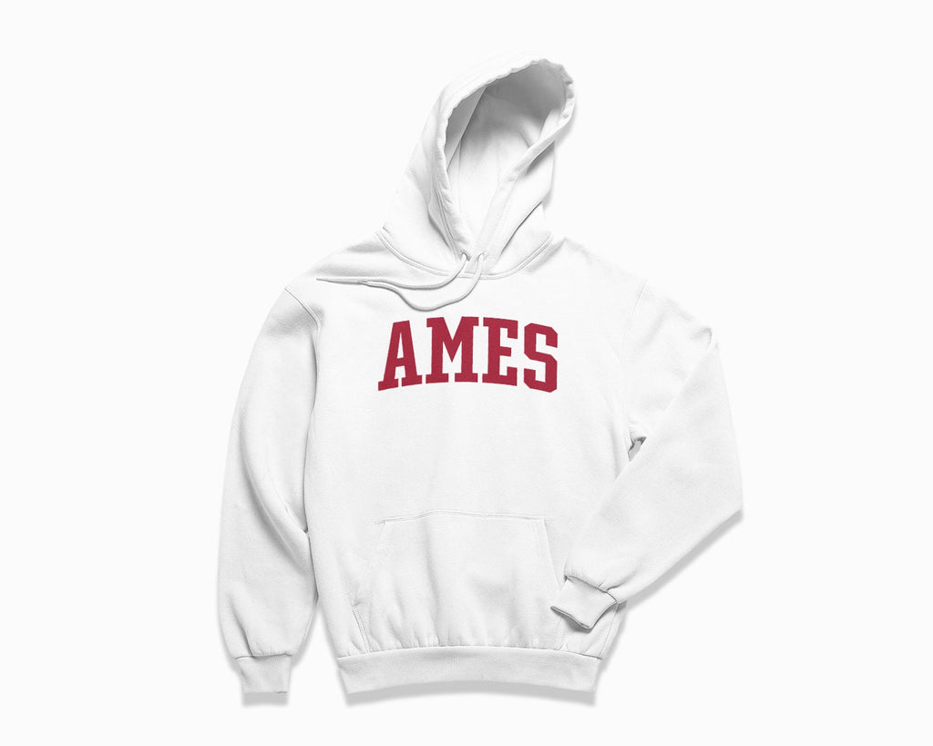 Ames Hoodie - White/Crimson