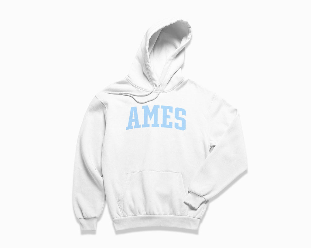 Ames Hoodie - White/Light Blue