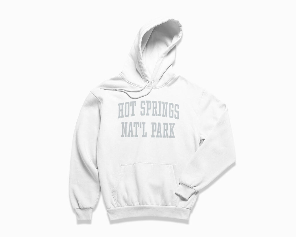Hot Springs National Park Hoodie - White/Grey
