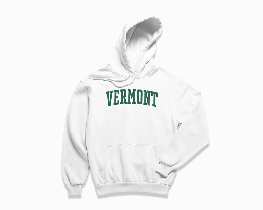 Vermont Hoodie - White/Forest Green