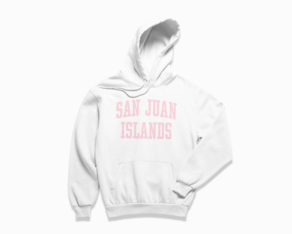 San Juan Islands Hoodie - White/Light Pink