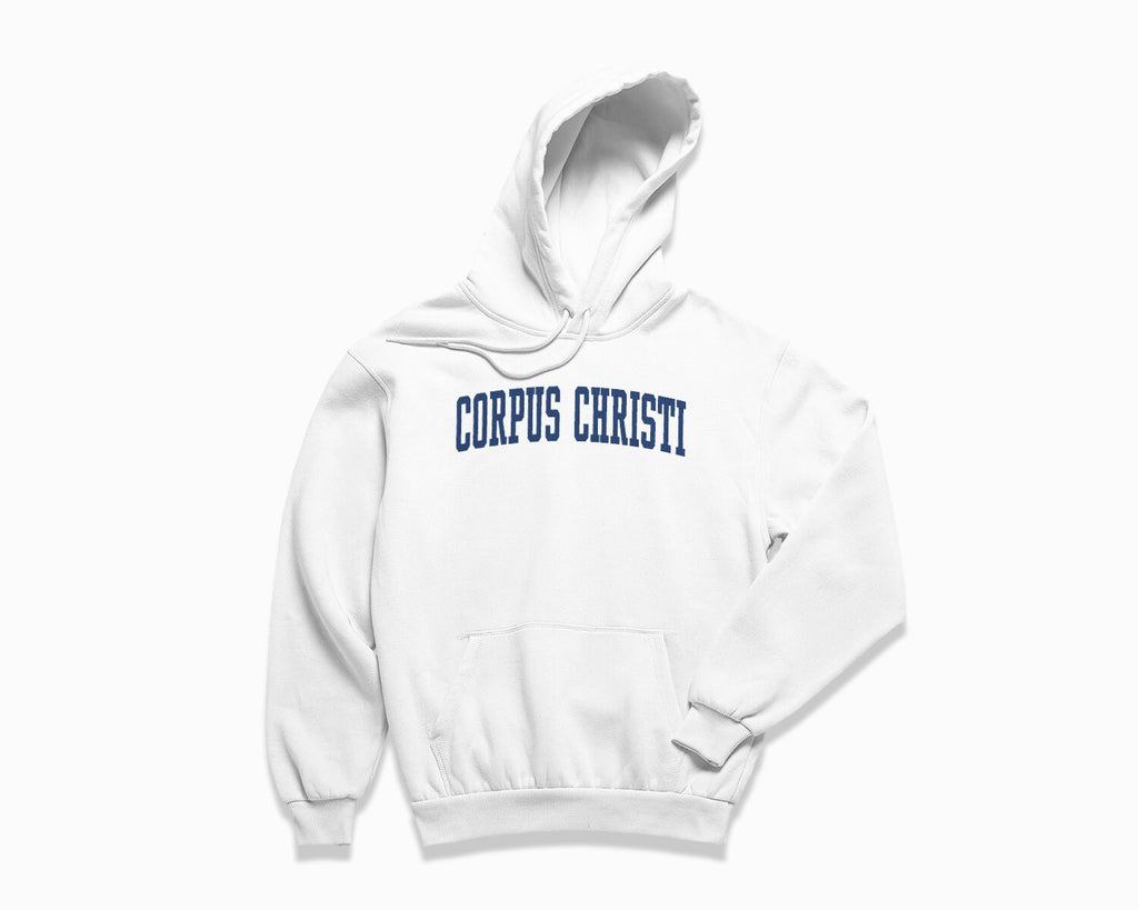 Corpus Christi Hoodie - White/Navy Blue