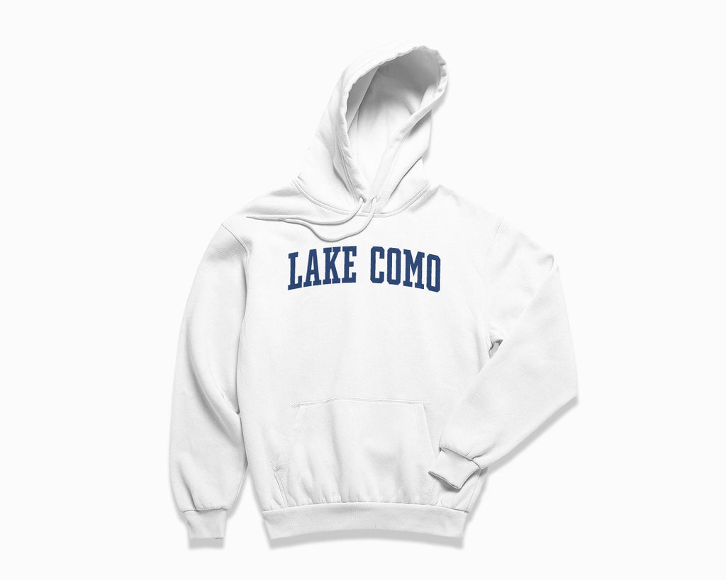 Lake Como Hoodie - White/Navy Blue