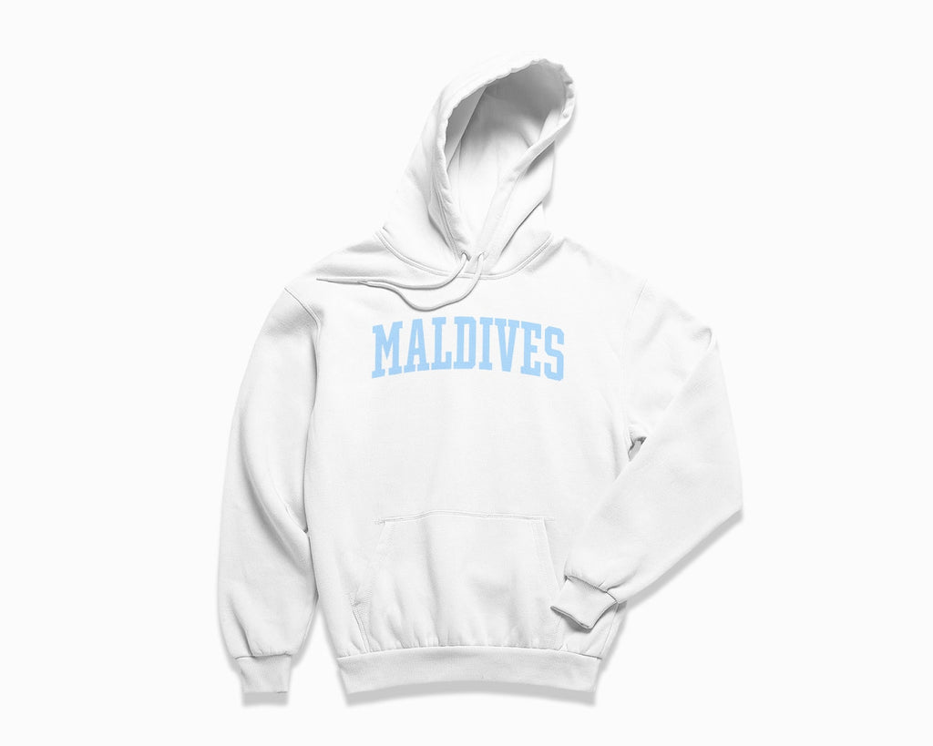 Maldives Hoodie - White/Light Blue