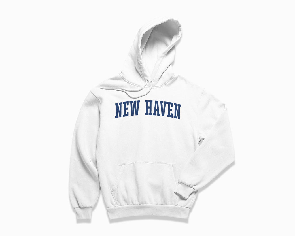 New Haven Hoodie - White/Navy Blue