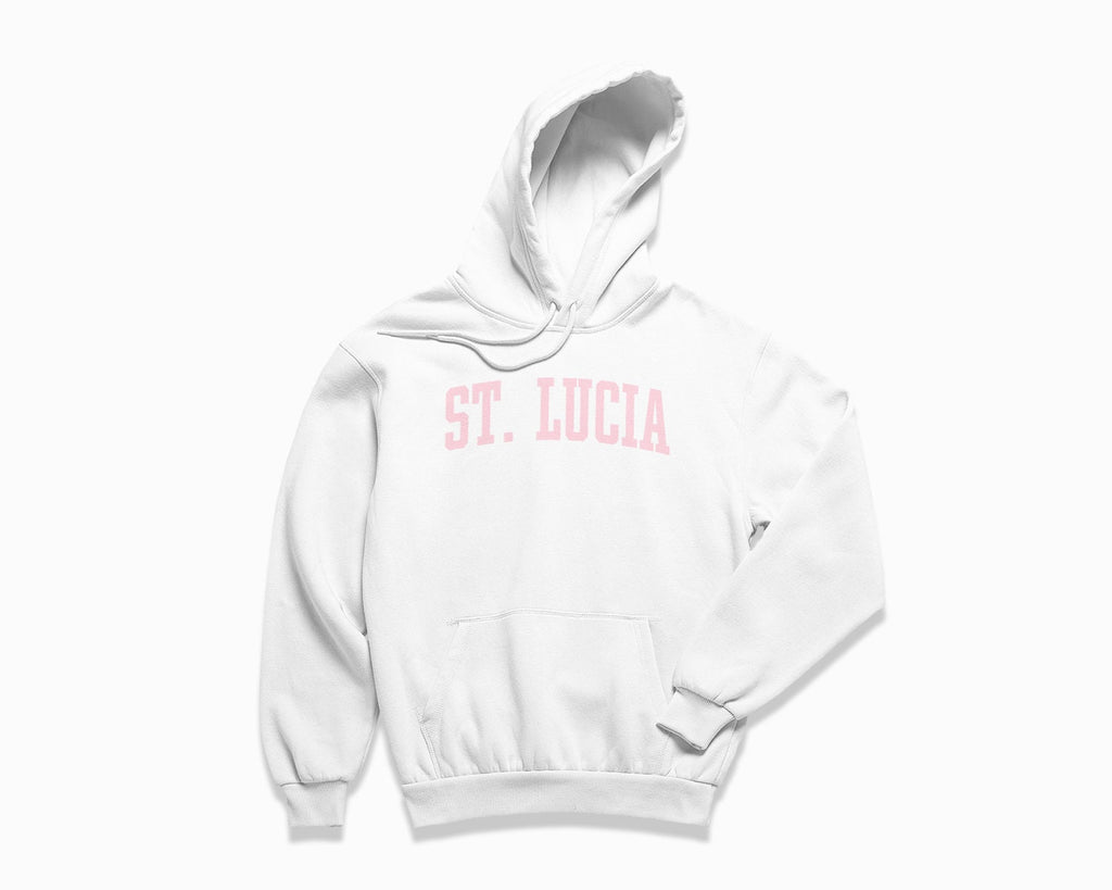 St. Lucia Hoodie - White/Light Pink