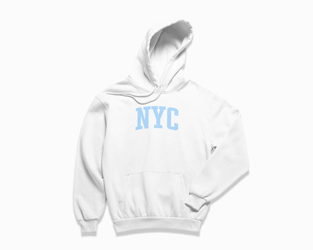 NYC Hoodie - White/Light Blue