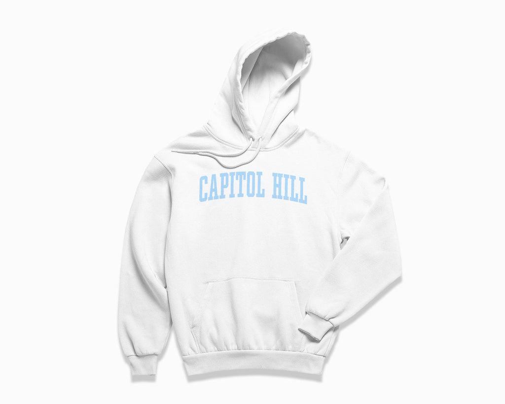 Capitol Hill Hoodie - White/Light Blue