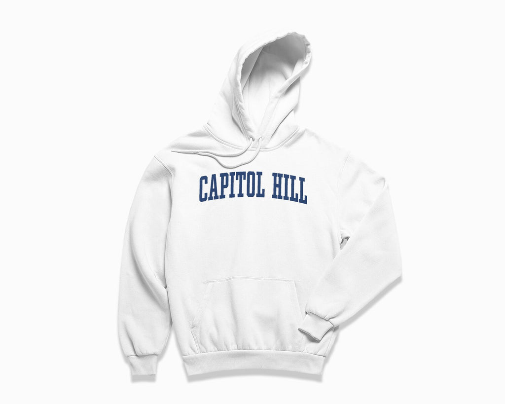 Capitol Hill Hoodie - White/Navy Blue