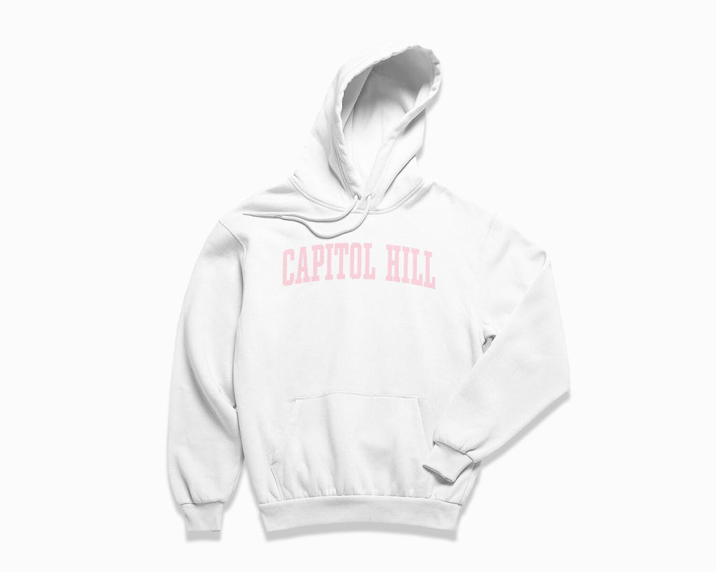 Capitol Hill Hoodie - White/Light Pink