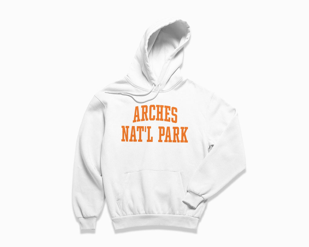 Arches Nat'l Park Hoodie - White/Orange