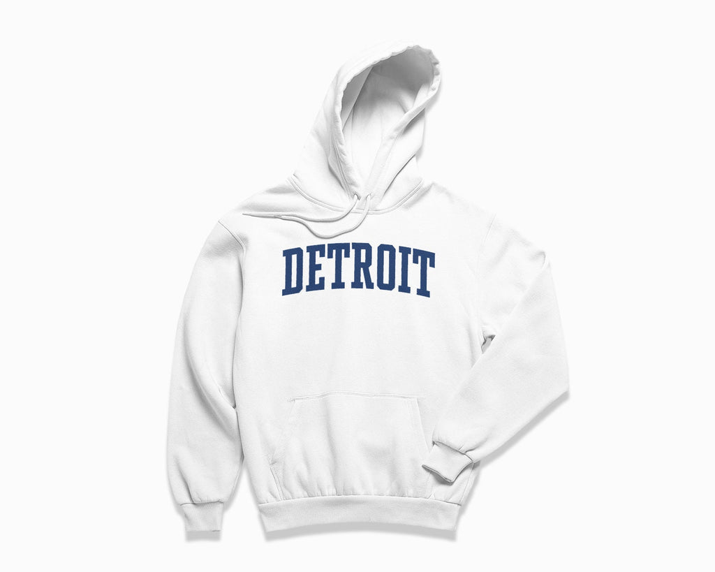 Detroit Hoodie - White/Navy Blue