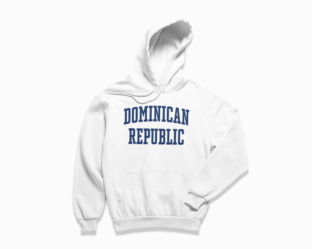 Dominican Republic Hoodie - White/Navy Blue