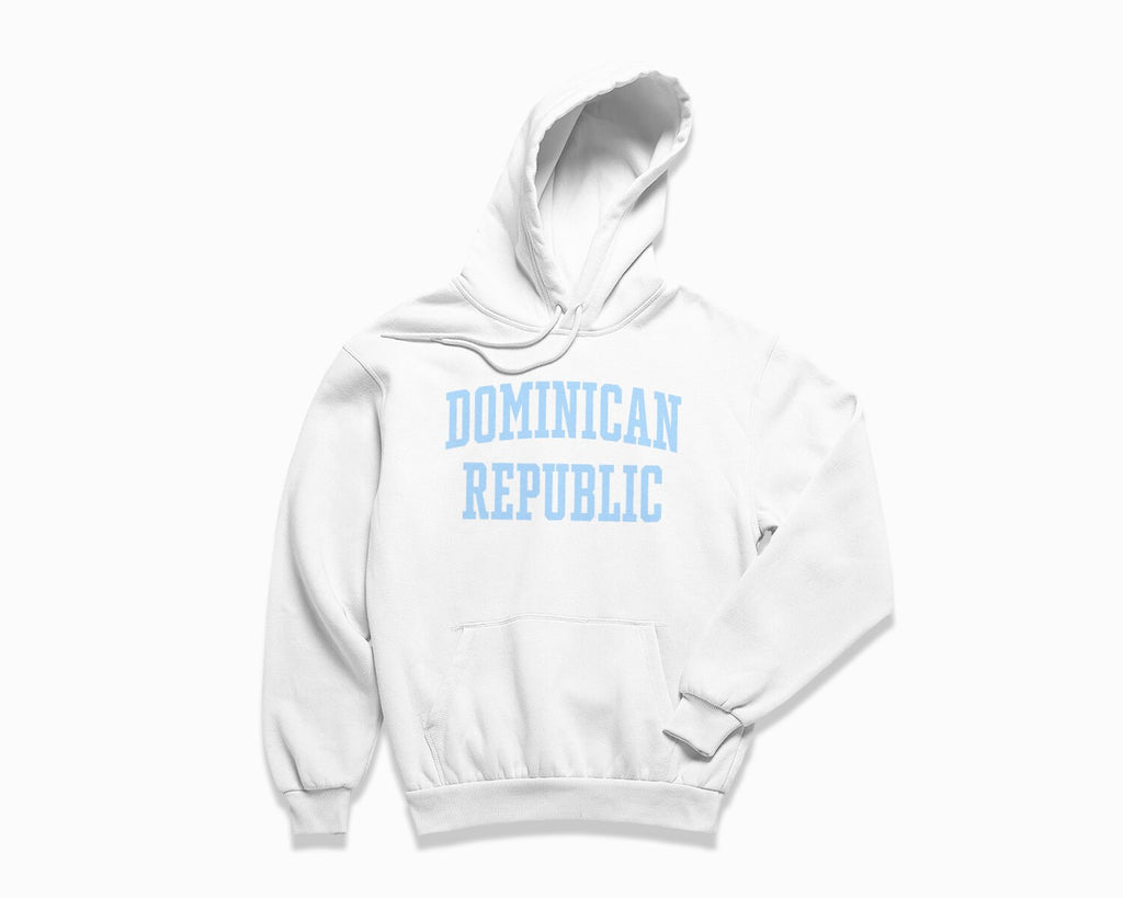 Dominican Republic Hoodie - White/Light Blue