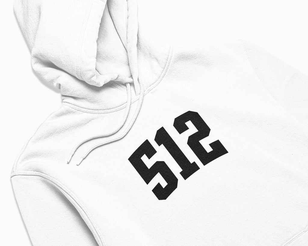 512 (Austin) Hoodie - White/Black