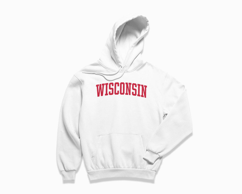 Wisconsin Hoodie - White/Red