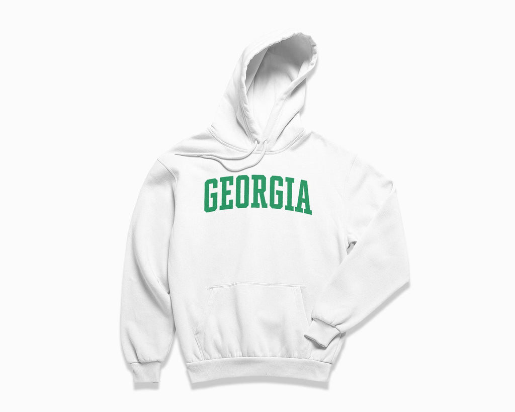 Georgia Hoodie - White/Kelly Green