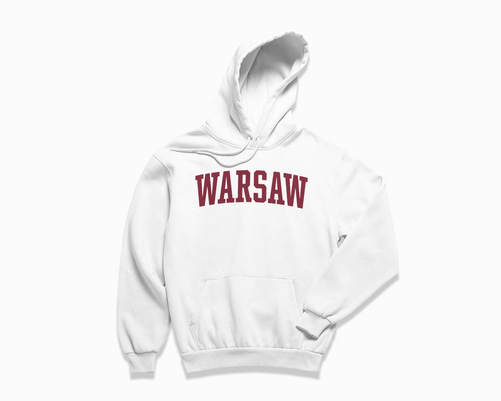 Warsaw Hoodie - White/Maroon