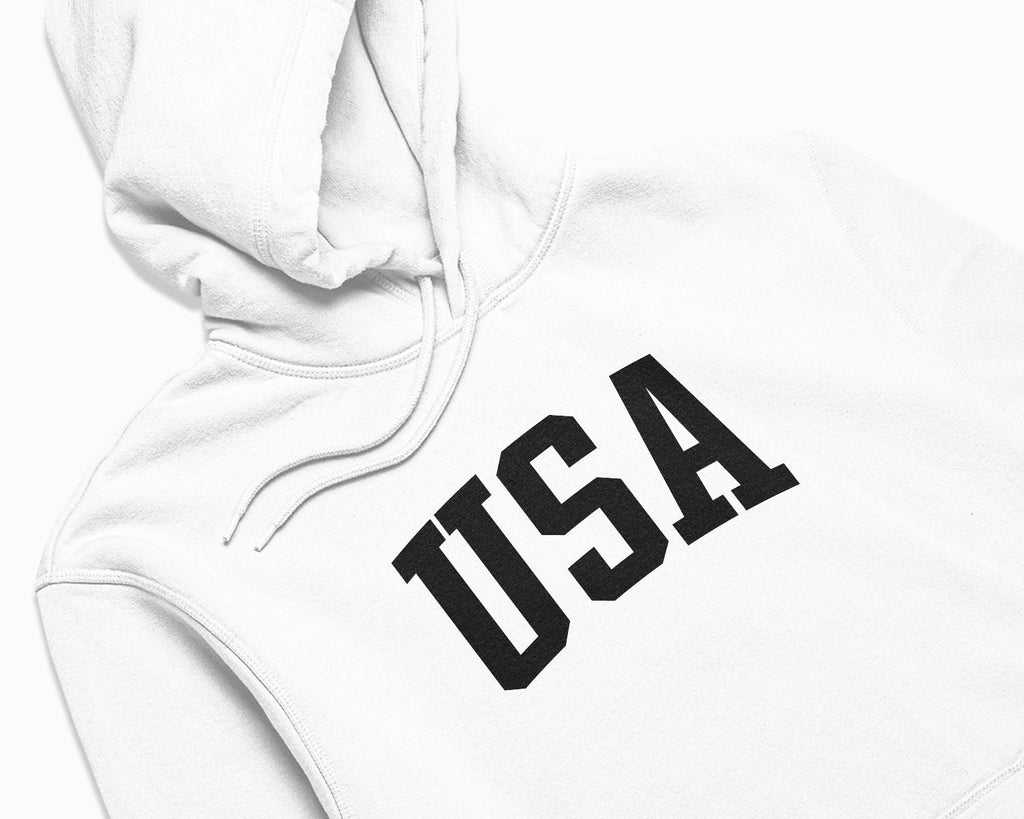 USA Hoodie - White/Black