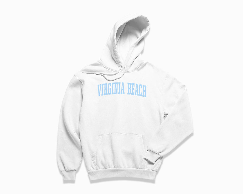 Virginia Beach Hoodie - White/Light Blue