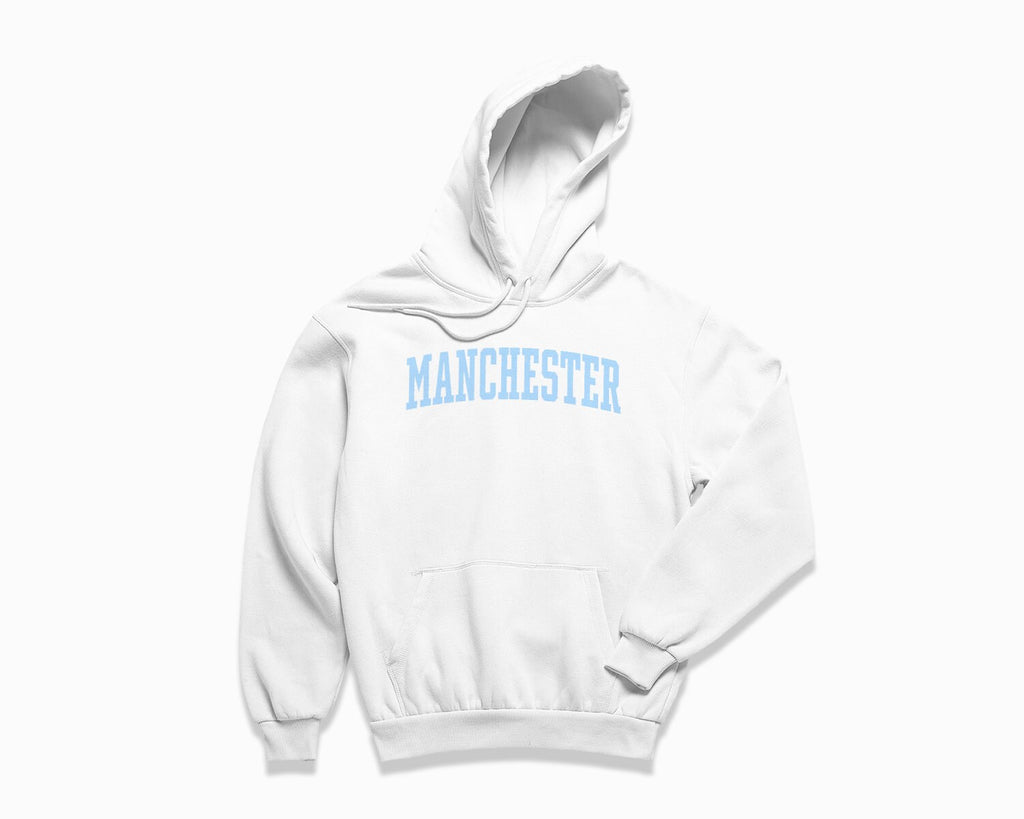 Manchester Hoodie - White/Light Blue