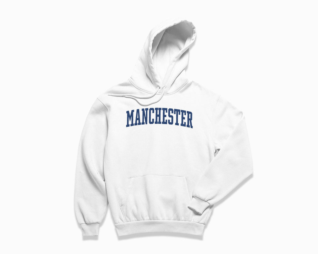 Manchester Hoodie - White/Navy Blue