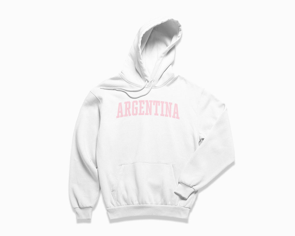 Argentina Hoodie - White/Light Pink