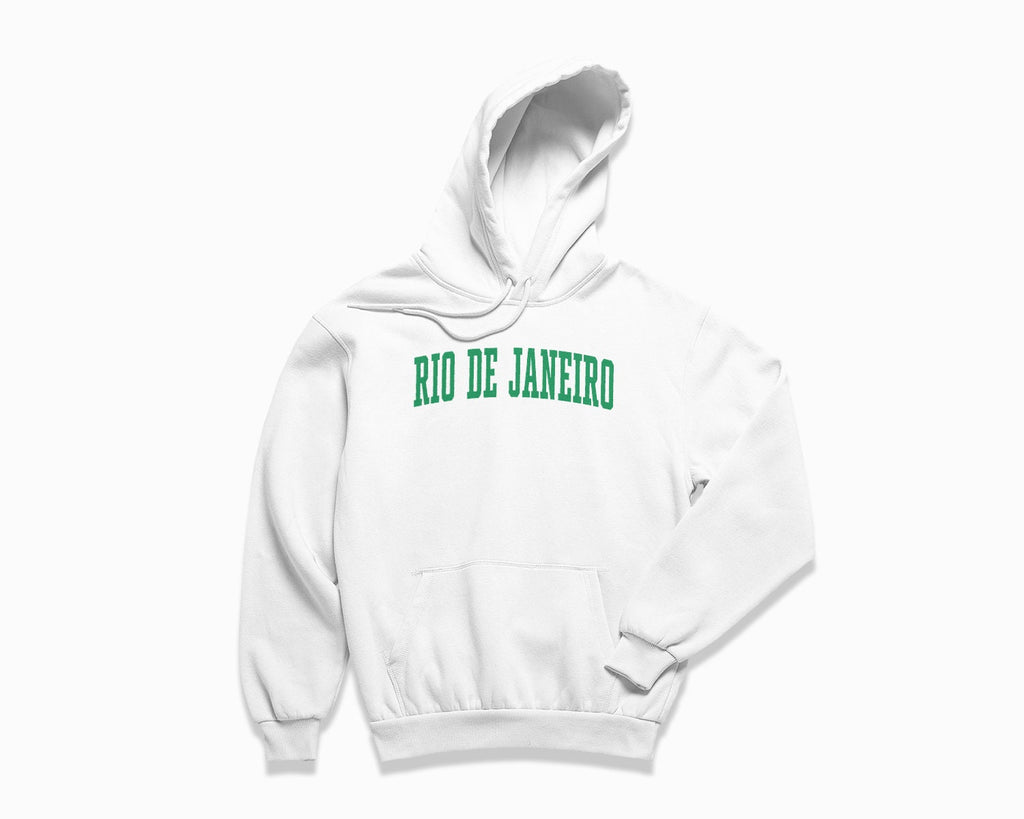 Rio De Janeiro Hoodie - White/Kelly Green