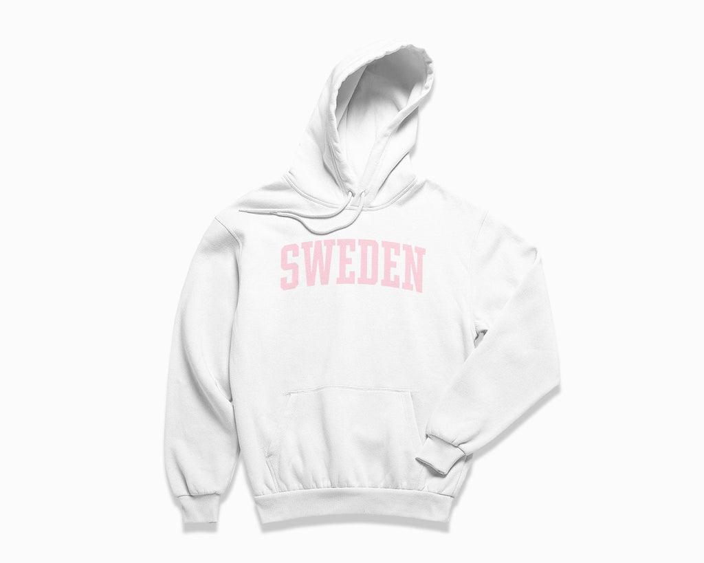 Sweden Hoodie - White/Light Pink