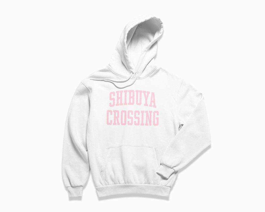 Shibuya Crossing Hoodie - White/Light Pink