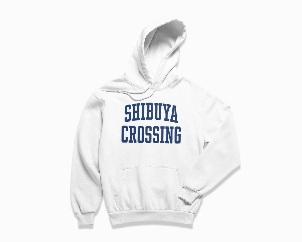 Shibuya Crossing Hoodie - White/Navy Blue