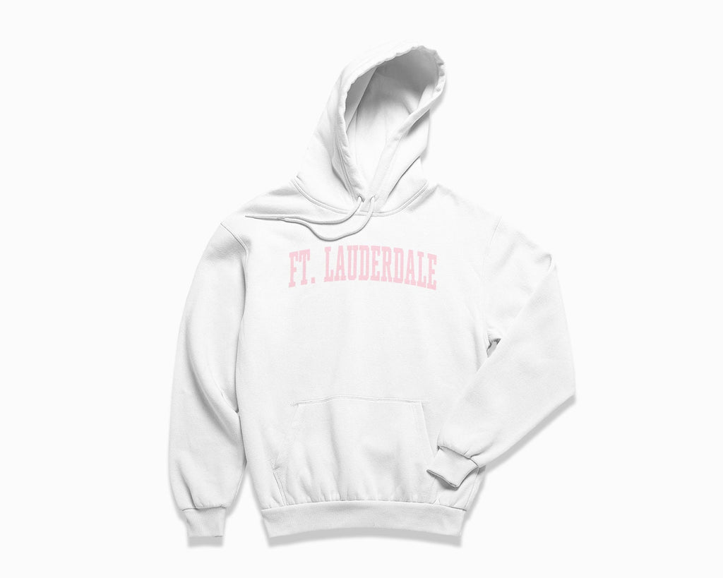 Ft. Lauderdale Hoodie - White/Light Pink